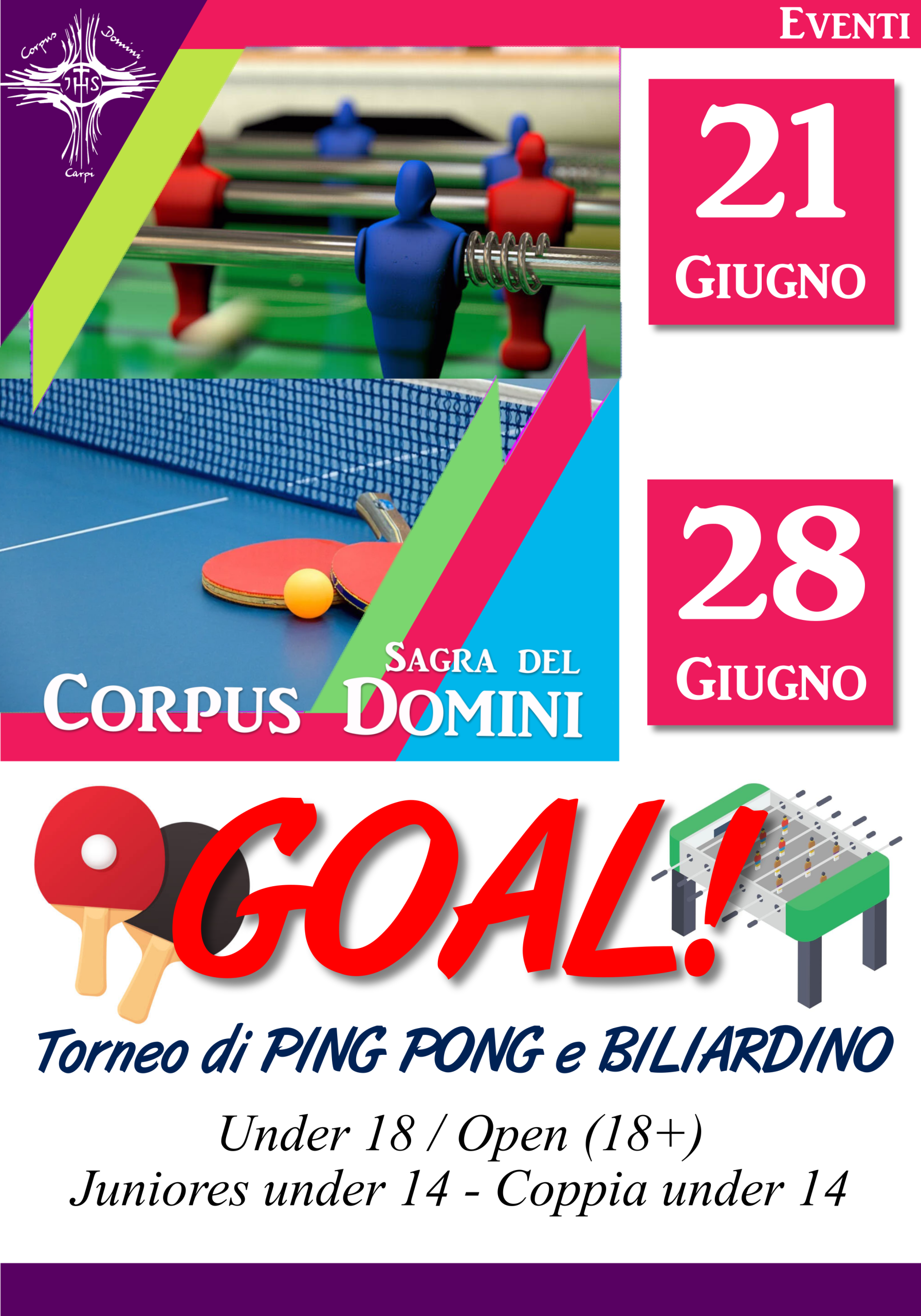 GOAL! – Torneo di biliardino e ping pong
